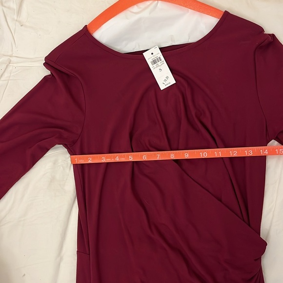 Ann Taylor Gathered Waist Long Sleeve Sheath Dress; Size Small NWT - Picture 9 of 11